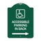 Signmission Accessible Parking on Right Arrow W/ Graphic, Green & White Aluminum Sign, 18" x 24", GW-1824-24355 A-DES-GW-1824-24355 - alternate 1